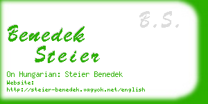 benedek steier business card